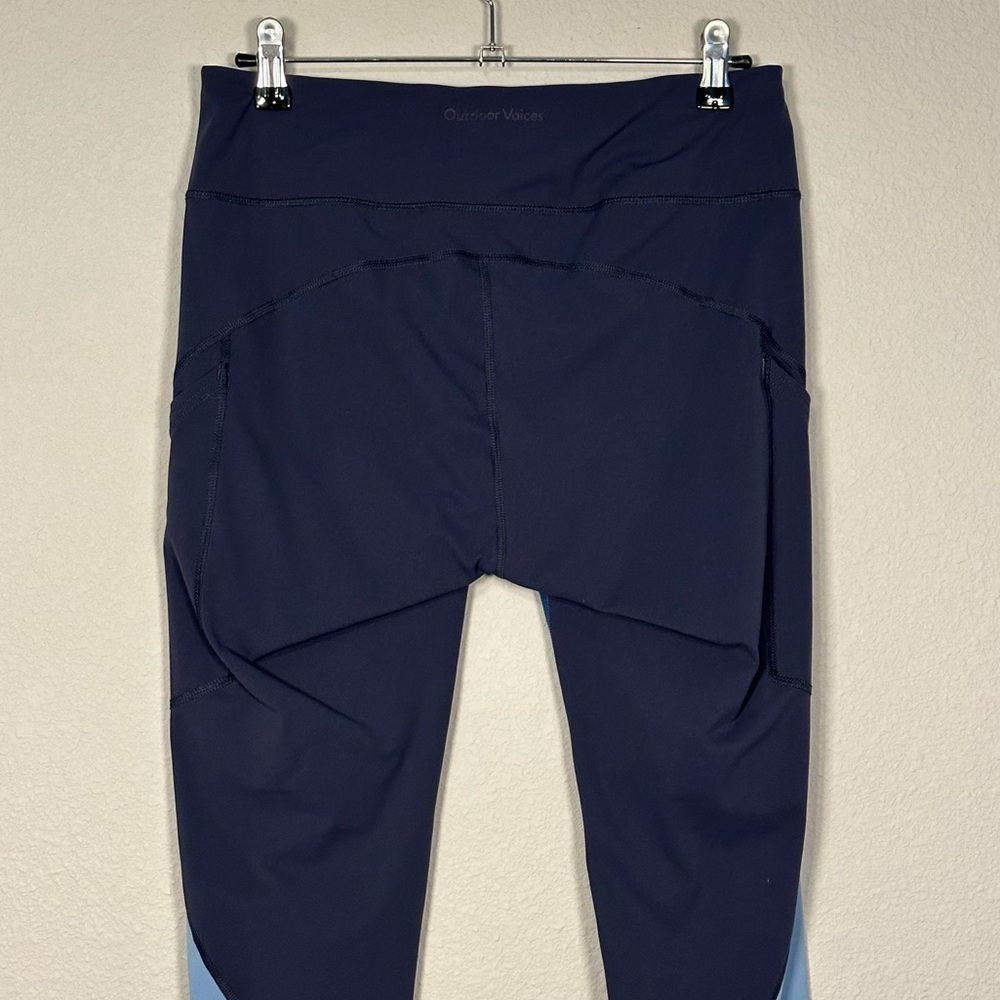 Outdoor Voices Tech Sweat 7/8 Zoom Leggings in Denim/Dark Sky/Morning Blue-Large - Picture 6 of 8